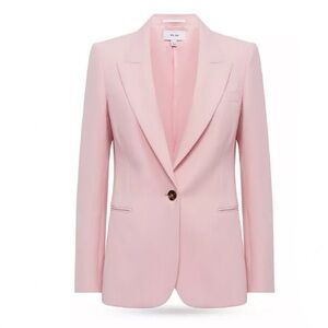 New REISS Marina Single Breasted Blazer in Pink Size 6 US / 10 UK